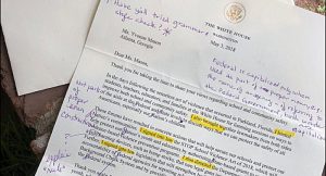Teacher Corrects Error-Strewn Trump Letter and Sends it Back to White House (newsweek.com)